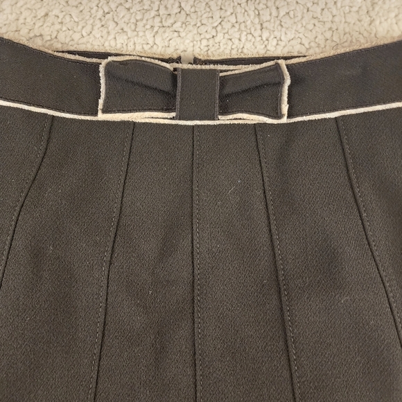 Ann Taylor black wool midi career skirt with bow Size 12 - Picture 2 of 11